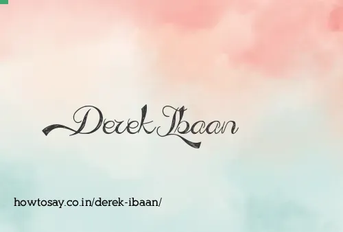 Derek Ibaan