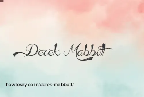 Derek Mabbutt