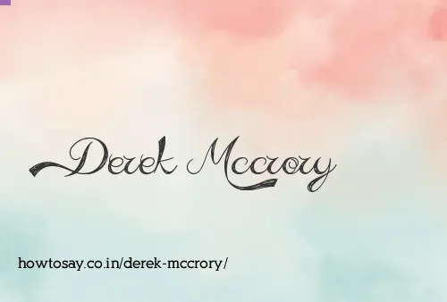 Derek Mccrory