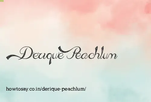Derique Peachlum
