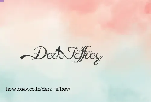 Derk Jeffrey