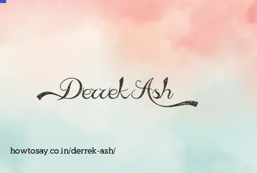 Derrek Ash
