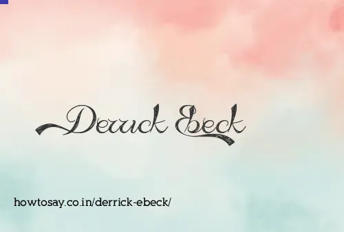 Derrick Ebeck