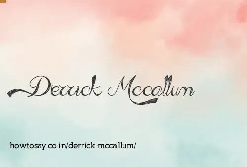 Derrick Mccallum