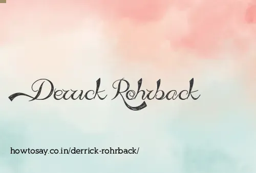 Derrick Rohrback