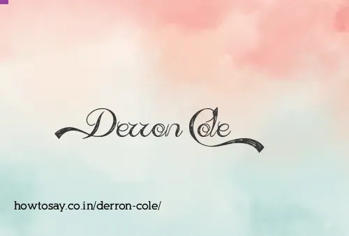 Derron Cole