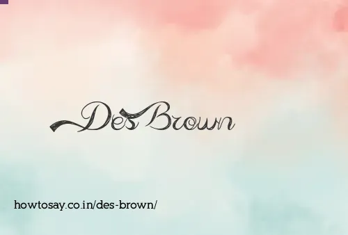 Des Brown