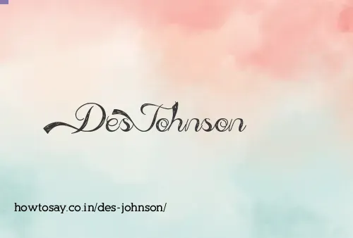 Des Johnson