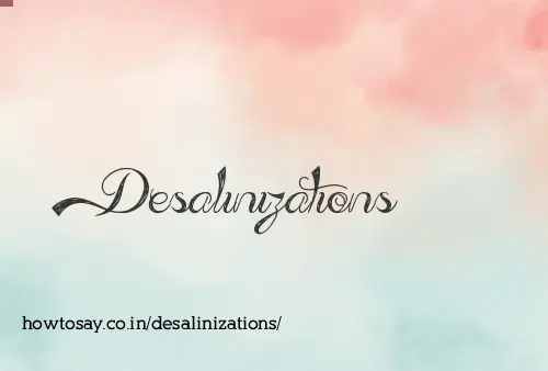 Desalinizations