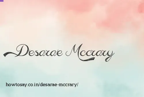 Desarae Mccrary