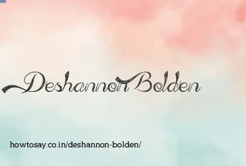 Deshannon Bolden
