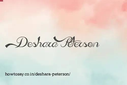 Deshara Peterson