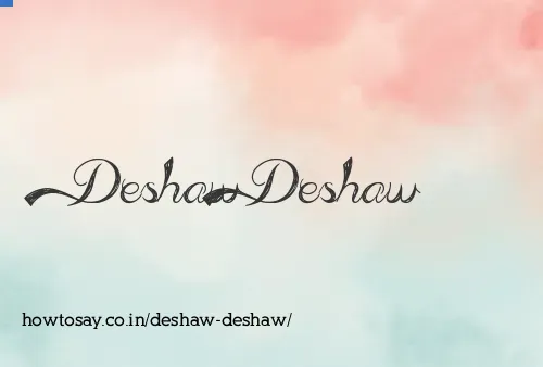 Deshaw Deshaw