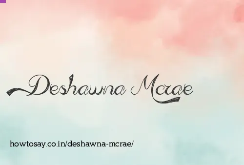 Deshawna Mcrae
