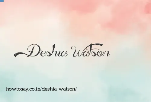 Deshia Watson