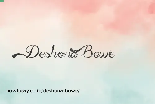 Deshona Bowe