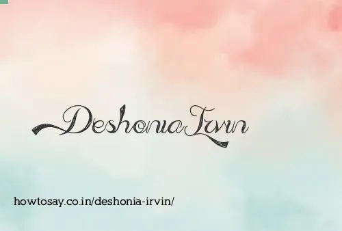 Deshonia Irvin