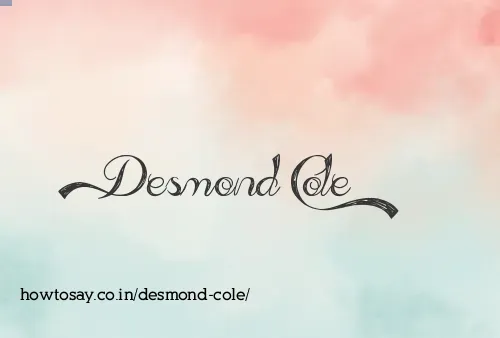 Desmond Cole