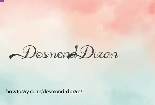Desmond Duran