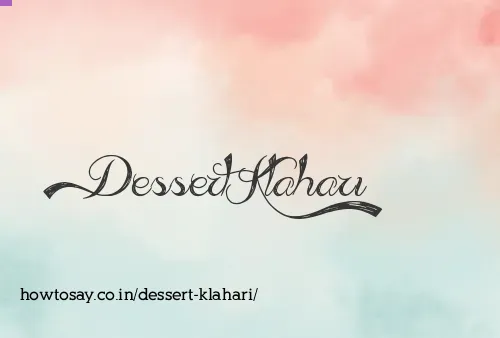 Dessert Klahari