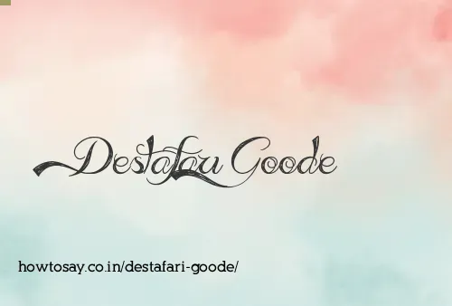 Destafari Goode