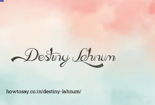 Destiny Lahnum