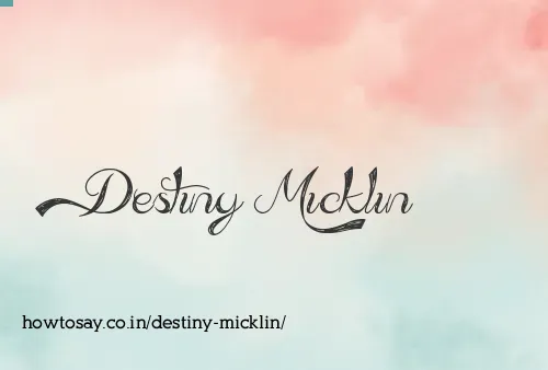 Destiny Micklin