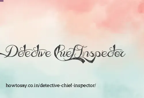 Detective Chief Inspector