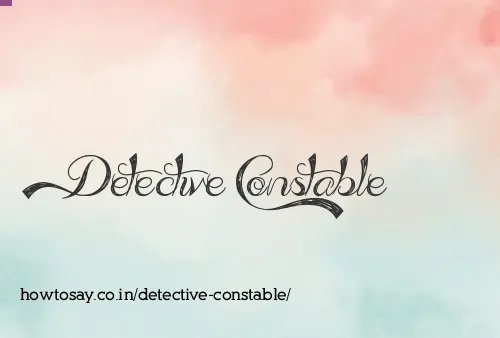 Detective Constable