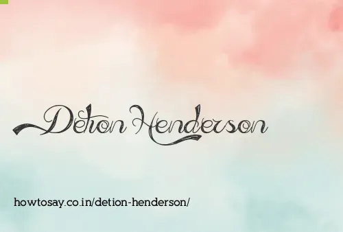 Detion Henderson
