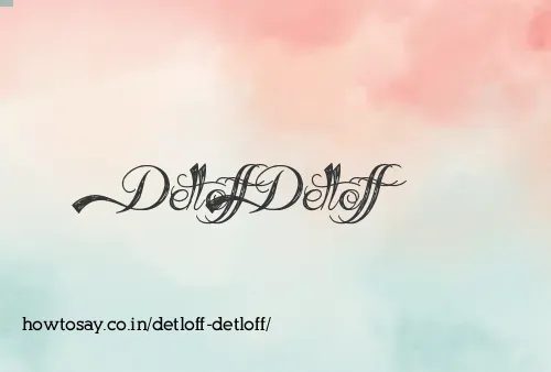 Detloff Detloff