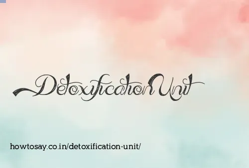 Detoxification Unit