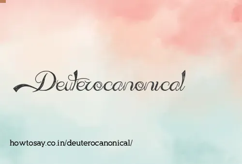 Deuterocanonical