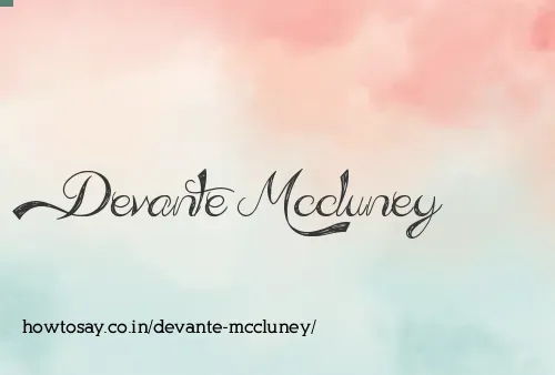 Devante Mccluney