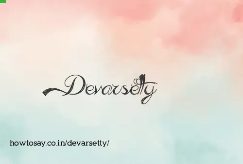 Devarsetty