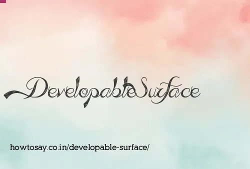 Developable Surface