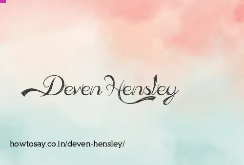 Deven Hensley