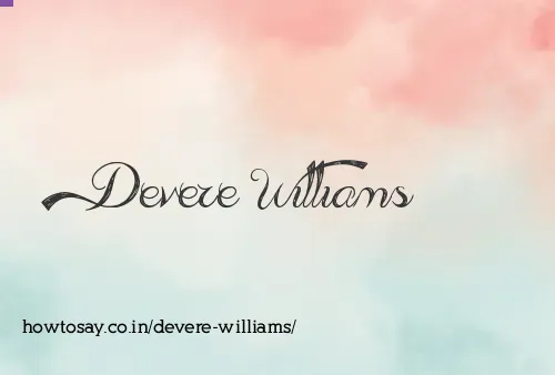 Devere Williams