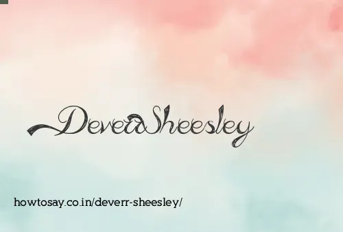 Deverr Sheesley