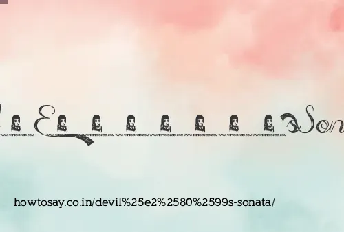Devil’s Sonata