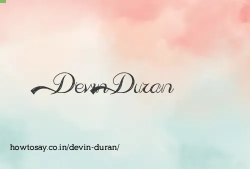 Devin Duran