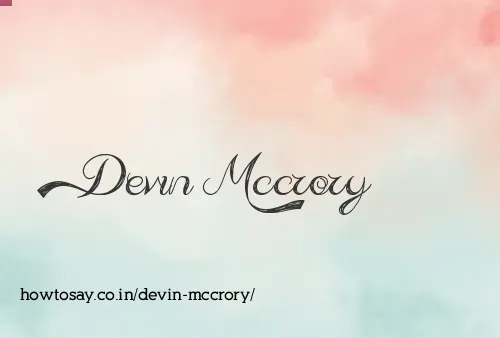 Devin Mccrory
