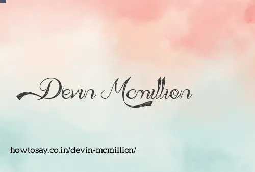 Devin Mcmillion