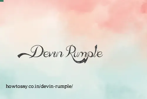 Devin Rumple