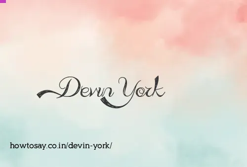 Devin York