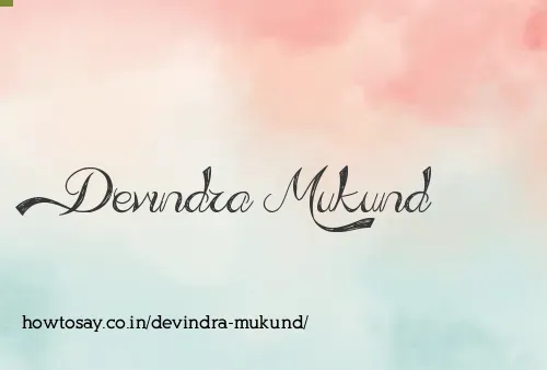 Devindra Mukund