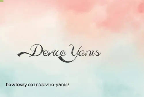 Deviro Yanis