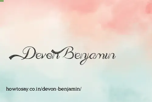 Devon Benjamin