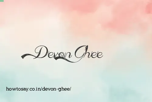Devon Ghee