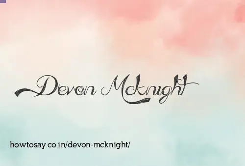 Devon Mcknight